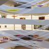 Tubes Of Colored Water Float Above Guggenheim At New Exhibit